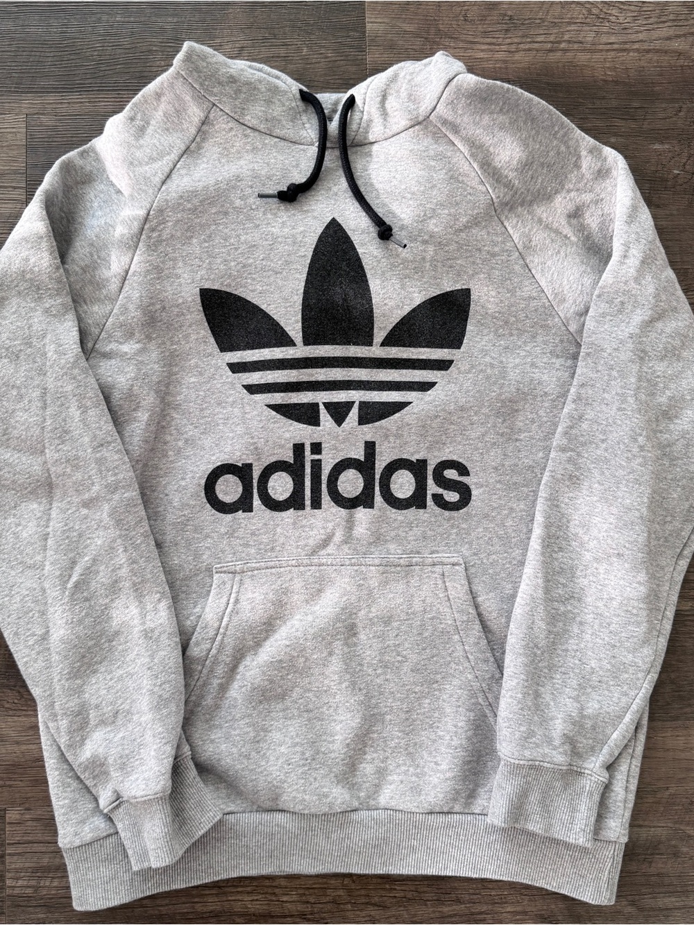 Adidas Originals Gray Trefoil Pullover Hoodie